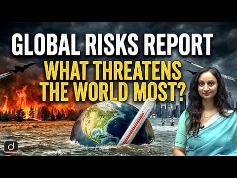 What Are the Biggest Risks to India? | Global Risks Report | Latest Update | Drishti IAS English thumbnail