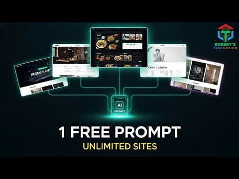 Build Any Website FREE With ONE AI Prompt (Live, Editable & No Code) thumbnail