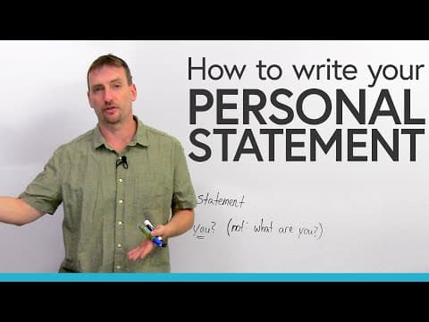 How to write a PERSONAL STATEMENT for university or college thumbnail