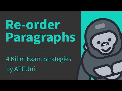 Reorder Paragraphs Exam Strategies | best tips and tricks | PTE Reading | APEUni thumbnail