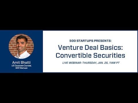 [VC Unlocked] Amit Bhatti, Convertible Securities Webinar thumbnail