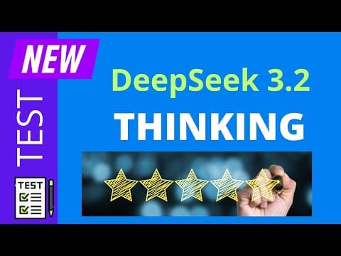 NEW DeepSeek V3.2 Thinking: Equal to Gemini 3 PRO? thumbnail