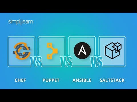 Chef vs Puppet vs Ansible vs Saltstack | Configuration Management Tools | DevOps Tools | Simplilearn thumbnail