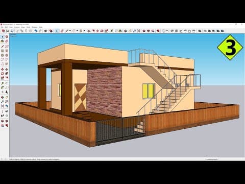 SketchUp House Tutorial for Beginners - 3 thumbnail