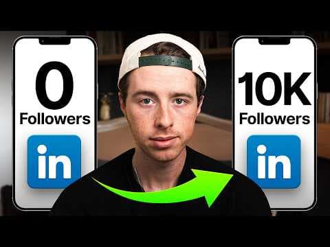 How to Grow From 0 to 10,000 Followers on LinkedIn FAST thumbnail