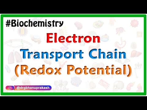 REDOX POTENTIAL OF COMMON REDOX COUPLES - #Usmle Electron Transport Chain thumbnail