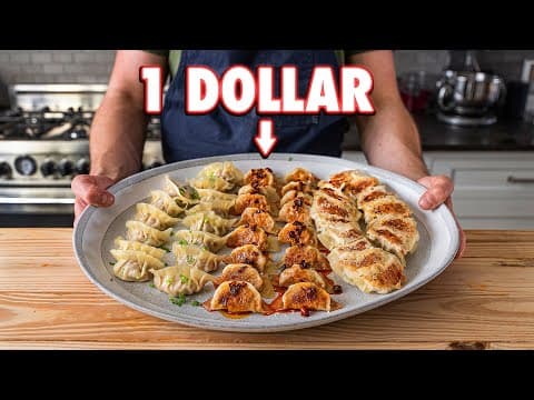 1 Dollar Dumplings (3 Ways) thumbnail