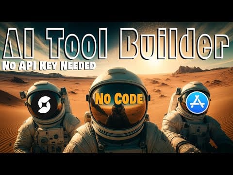 Build AI Tools in Minutes, No Code, No Api key - AI Web Builder thumbnail