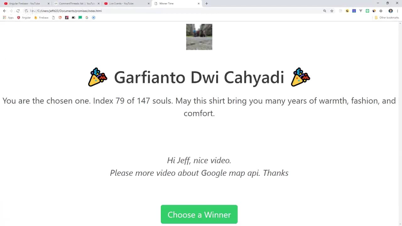 YouTube video player