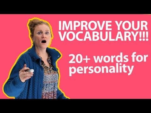 Learn 20+ words to talk about personality & character in English thumbnail
