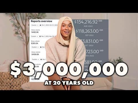 How I Made $3 Million In 6 Months as a 20 Year Old Female Entrepreneur thumbnail