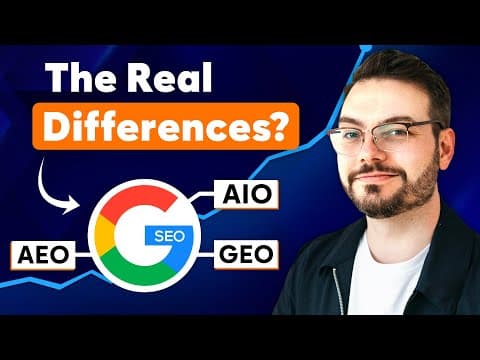 SEO vs AIO vs GEO vs AEO - What’s the Real Difference? (Terms Explained) thumbnail