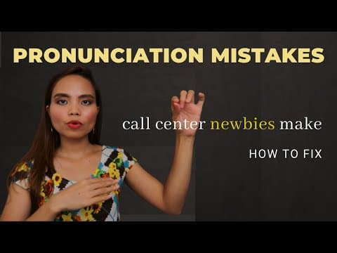 Pronunciation Tips for Call Center Newbies | Mistakes & Fixes thumbnail