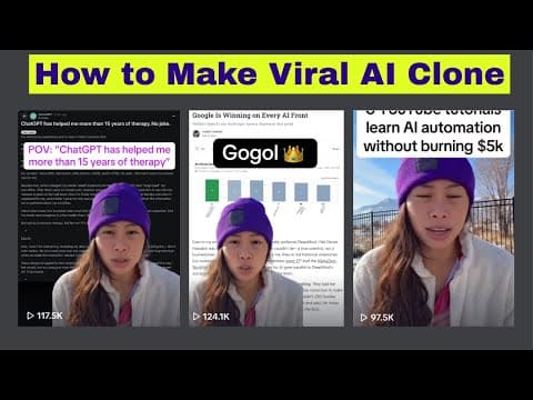 My AI Clone Got 1.2M Views in 7 Days (HeyGen Avatar Tutorial) thumbnail