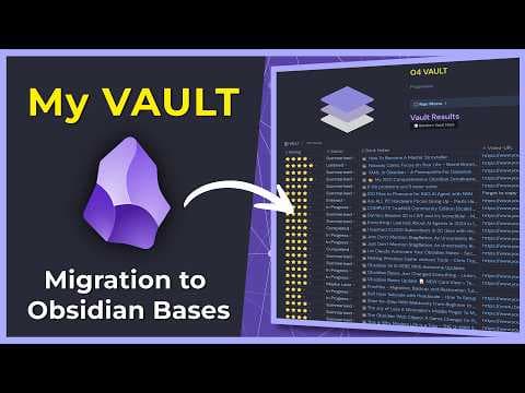 My VAULT Migration to Obsidian Bases (Complete Guide) Part 01 thumbnail