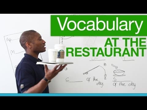 Basic English vocabulary for restaurants thumbnail