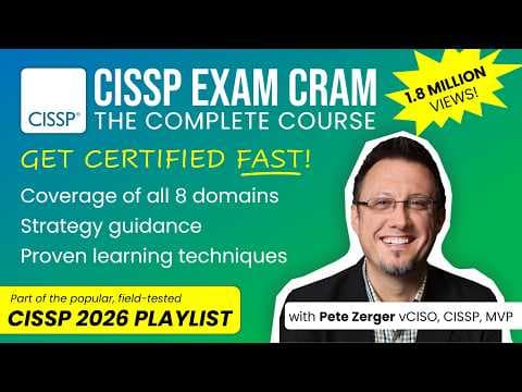CISSP Exam Cram Full Course (All 8 Domains) - Good for 2024 exam! thumbnail
