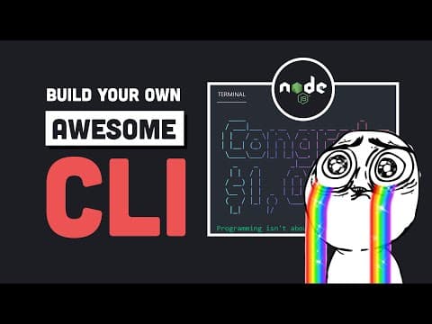 I created a Command Line Game for you // 5-Minute Node.js CLI Project thumbnail