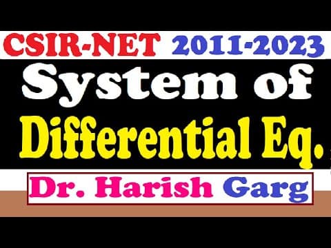 PYQs on System of Differential Equations | CSIR NET 2011 to 2023 | Short Cut Tricks thumbnail