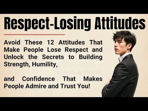 12 Attitudes That Make People Lose Respect for You 🔥 || How to Build Respect & Command Authority ✅ thumbnail