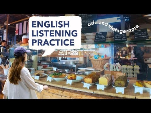English Listening Practice | Visiting a cafe and vintage store in Melbourne, Australia thumbnail
