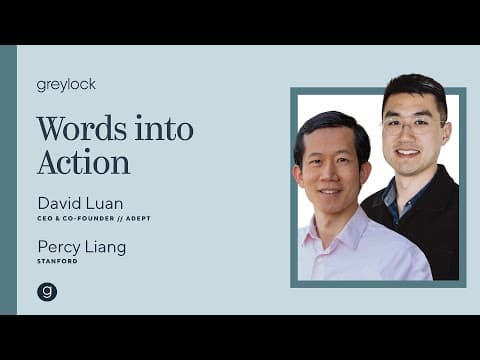 Adept CEO David Luan and Stanford's Percy Liang | Progress from Large Language Models to AGI thumbnail