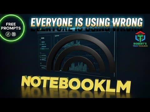 How to Use NotebookLM Better Than 99% of People (Google AI Tutorial) thumbnail