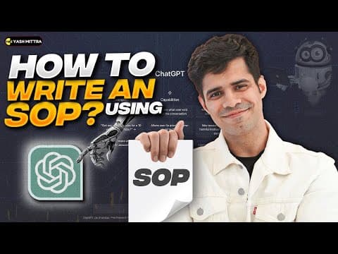 How to Write the Perfect SOP in 2026 Using ChatGPT - AI Tools, Strategies for Statement of Purpose thumbnail
