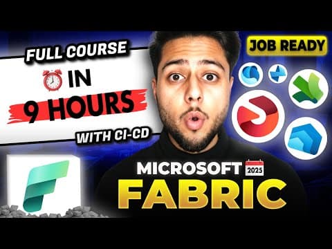 Microsoft Fabric Tutorial (9+ HOURS) | Microsoft Fabric for Beginners thumbnail