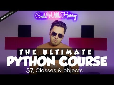 Classes and Objects in Python | Python Tutorial - Day #57 thumbnail