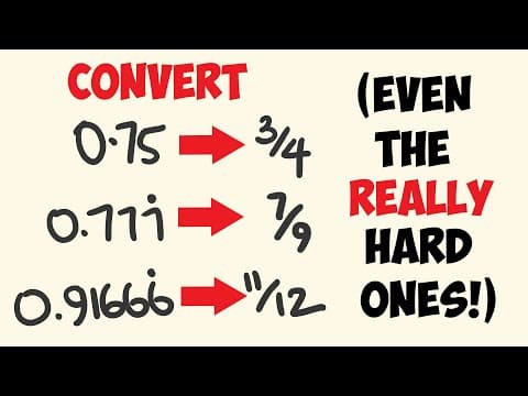 How to Easily Convert Decimals to Fractions thumbnail