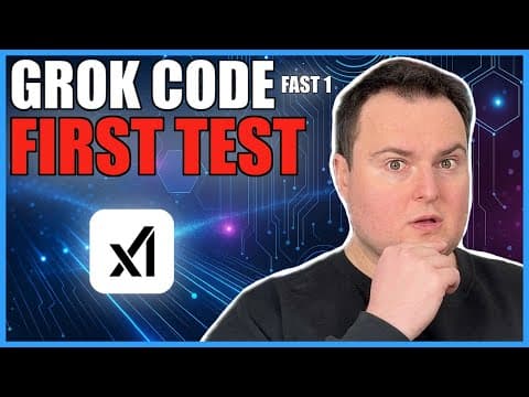 Grok Code Fast 1 First Test – The FASTEST Coding Model Yet! thumbnail