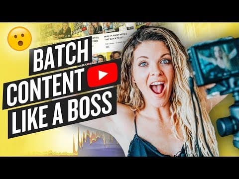 BATCH CONTENT: 6 WEEKS OF YOUTUBE CONTENT IN 6 HOURS (TIME SAVERS!) thumbnail