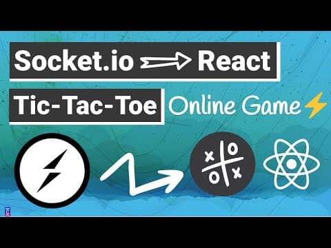 Full Socket.io and React.js Online Multiplayer Tic-Tac-Toe Game | Socket.io From Zero To Hero thumbnail