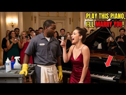 “Play This Piano, I’ll Marry You!” — Billionaire Mocked Black Janitor, Until He Played Like Mozart thumbnail