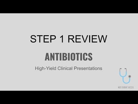 USMLE STEP 1 HIGH-YIELD ANTIBIOTICS | MED STUDENT SUCCESS thumbnail