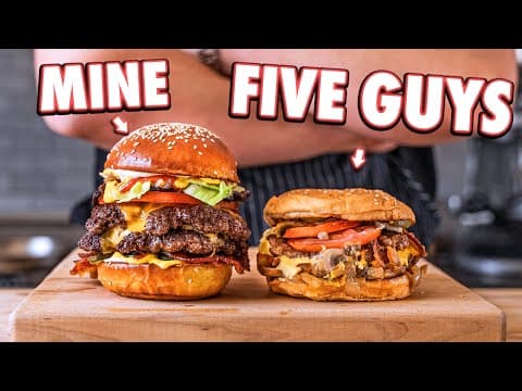 Making Five Guys Cheeseburger At Home | But Better thumbnail