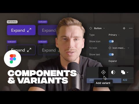 Figma components and variants for beginners thumbnail