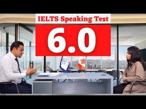 IELTS Speaking Test band score 6 with feedback thumbnail