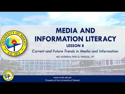 Lesson 8: Current and Future Trends in Media and Information | Media and Information Literacy thumbnail
