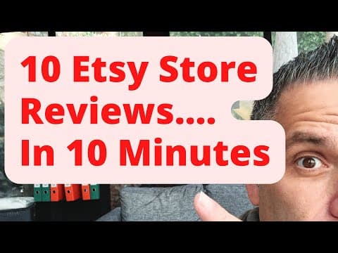10 Etsy Store Reviews: In 10 MINUTES (Volume 4) thumbnail