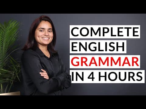 Complete English Grammar - Full Course in 4 hours - 2024 thumbnail