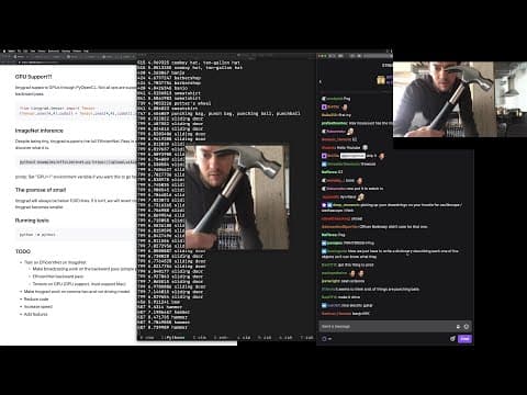 George Hotz | Programming | tinygrad: investigating voter fruad (jk actually gpu) | Part3 thumbnail