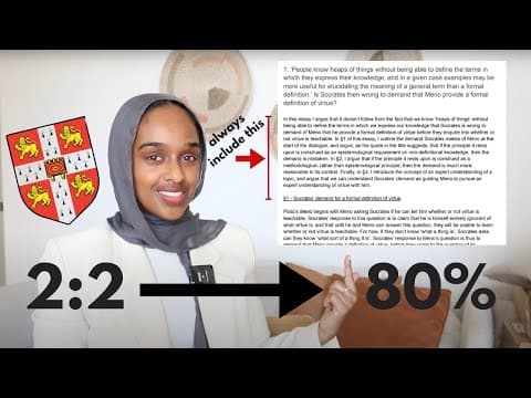 The Essay Tip They’re NOT Telling You | How To Go From A 2:2 to 80% At Cambridge University thumbnail