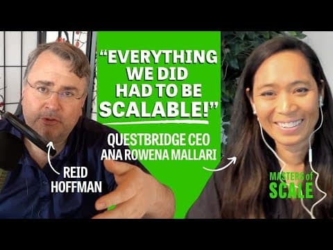 Scaling a summer program into a national org (QuestBridge's Ana Rowena Mallari) | Masters of Scale thumbnail