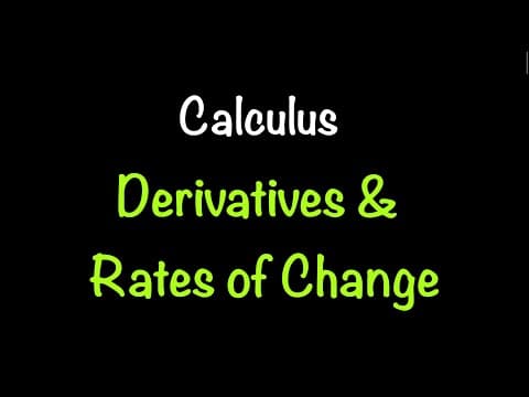 Calculus 1: Derivatives and Rates of Change (Video #7) | Math with Professor V thumbnail
