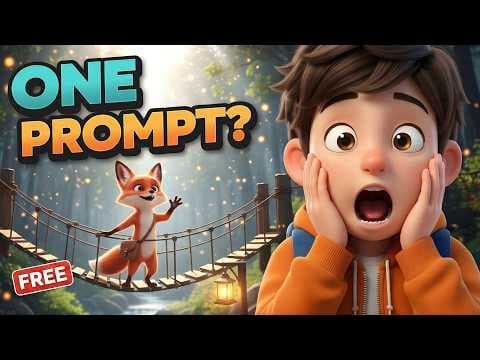 Make a Full 3D AI Cartoon for FREE (Master Prompt + Consistent Characters) thumbnail