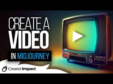 Create an AI Art progress video using Midjourney (--video prompt code) thumbnail
