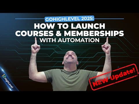 How To Create A Course & Memberships in Gohighlevel Full Tutorial | Updated for 2025 thumbnail