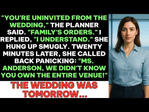 A Wedding Planner Uninvited Her on the Family’s Orders — Then Learned Who Owned the Venue thumbnail